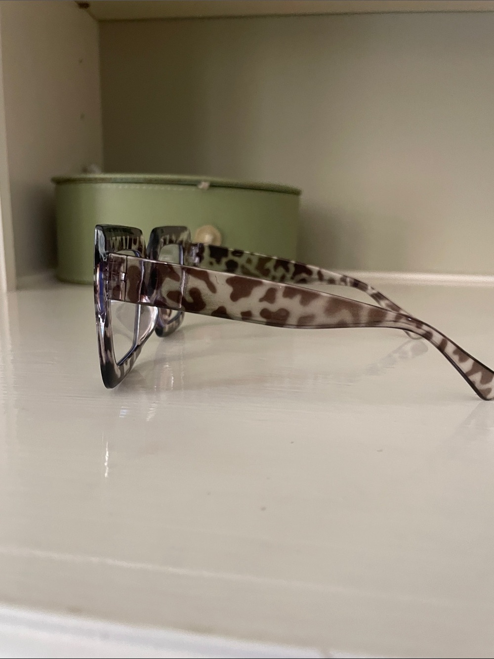 NWOT Chunky Square Tortoiseshell Clear Lens Glasses - Picture 2 of 2